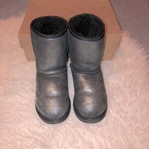 UGG Australia Glitter Sheepskin Mid Calf Boots Sz 4